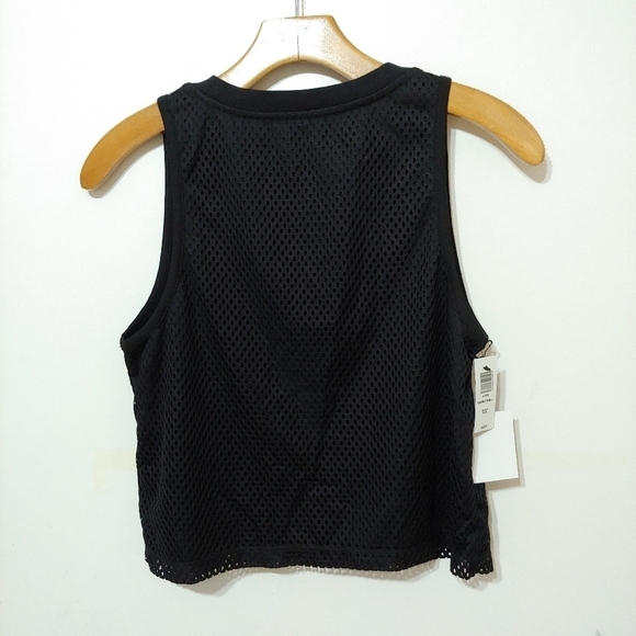 ARITZIA TNA Mesh Crop Tank Top in Black - Picture 3 of 6